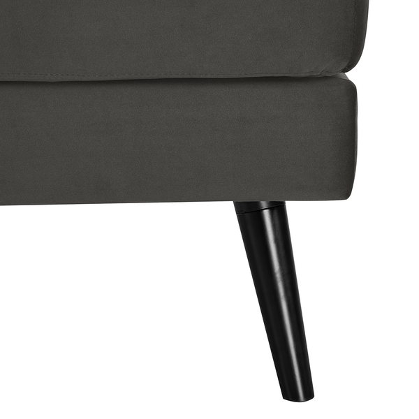 Polsterhocker Limeri - Samt Criada: Grau