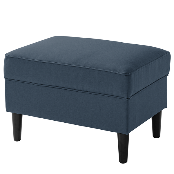 Polsterhocker Boddin - Webstoff Nims: Jeansblau