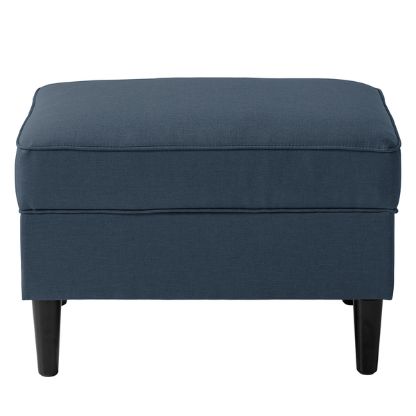 Polsterhocker Boddin - Webstoff Nims: Jeansblau