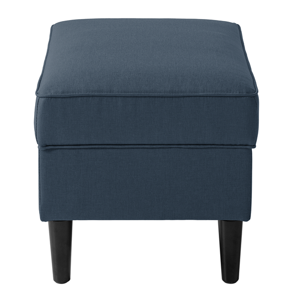 Polsterhocker Boddin - Webstoff Nims: Jeansblau