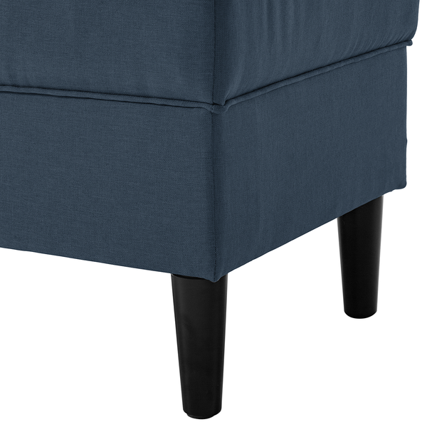 Polsterhocker Boddin - Webstoff Nims: Jeansblau