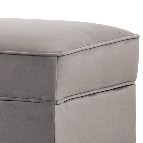 Polsterhocker Boddin - Samt Criada: Grau