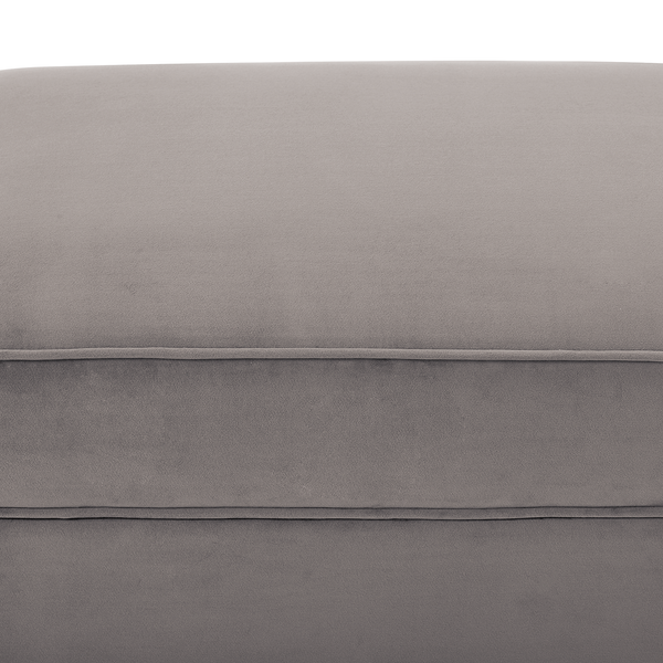 Polsterhocker Boddin - Samt Criada: Grau
