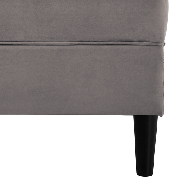 Polsterhocker Boddin - Samt Criada: Grau