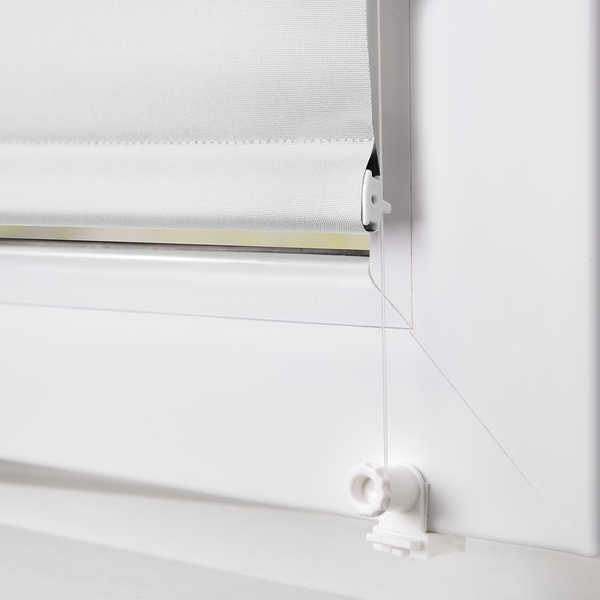 Klemmfix-Rollo Clanes - Polyester - Weiß - 90 x 150 cm