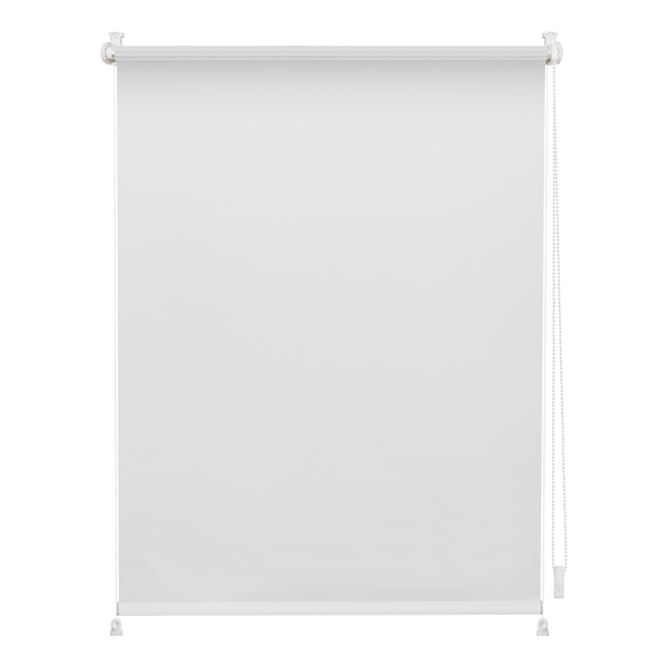 Klemmfix-Rollo Clanes - Polyester - Weiß - 90 x 150 cm