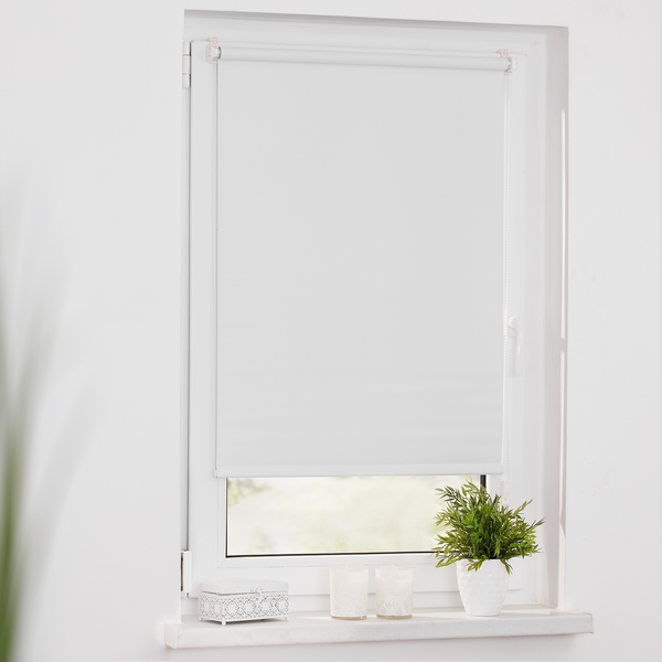 Klemmfix-Rollo Clanes - Polyester - Weiß - 70 x 150 cm