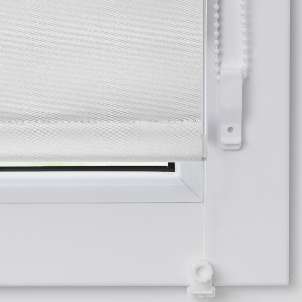 Klemmfix-Rollo Clanes - Polyester - Weiß - 120 x 150 cm