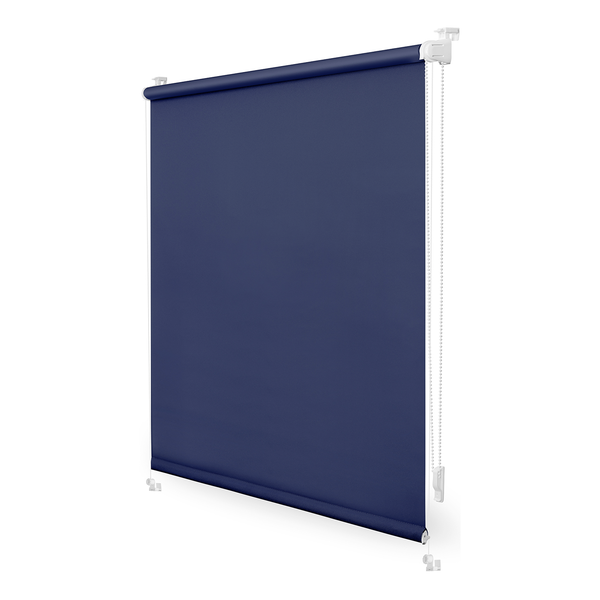 Klemmfix-Rollo Clanes - Polyester - Blau - 90 x 150 cm