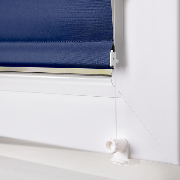 Klemmfix-Rollo Clanes - Polyester - Blau - 90 x 150 cm