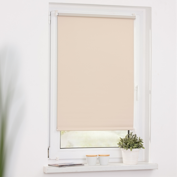 Klemmfix-Rollo Clanes - Polyester - Creme - 80 x 150 cm