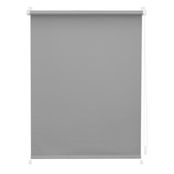Klemmfix-Rollo Clanes - Polyester - Grau - 90 x 220 cm