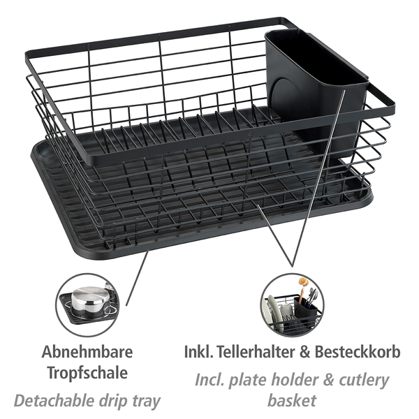 Geschirrabtropfer Drip - Metall / Polypropylen - Schwarz