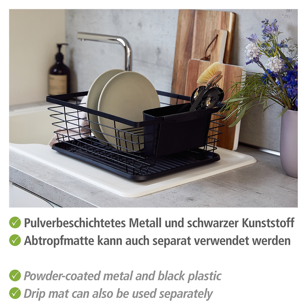 Geschirrabtropfer Drip - Metall / Polypropylen - Schwarz