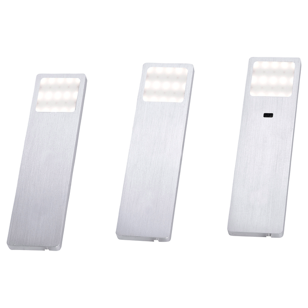 LED-Einbauleuchte Helena IV - Polycarbonat / Aluminium - 3-flammig