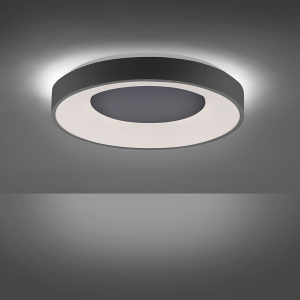 LED-Deckenleuchte Anika - Kunststoff - 1-flammig - Schwarz