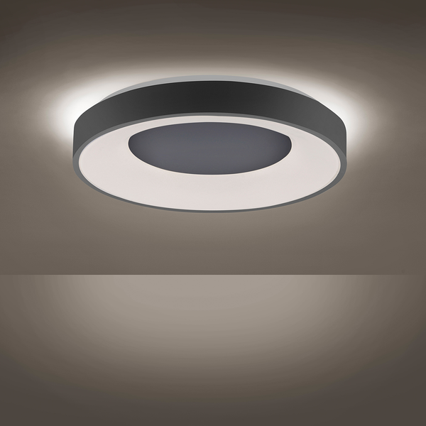 LED-Deckenleuchte Anika - Kunststoff - 1-flammig - Schwarz
