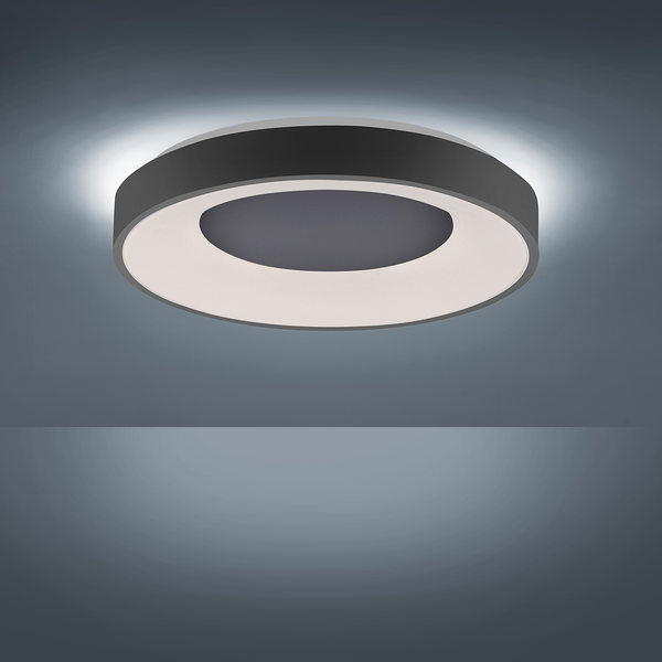 LED-Deckenleuchte Anika - Kunststoff - 1-flammig - Schwarz