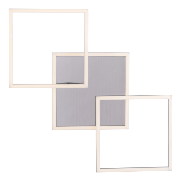 LED-Deckenleuchte Iven II - Polycarbonat / Aluminium - 3-flammig