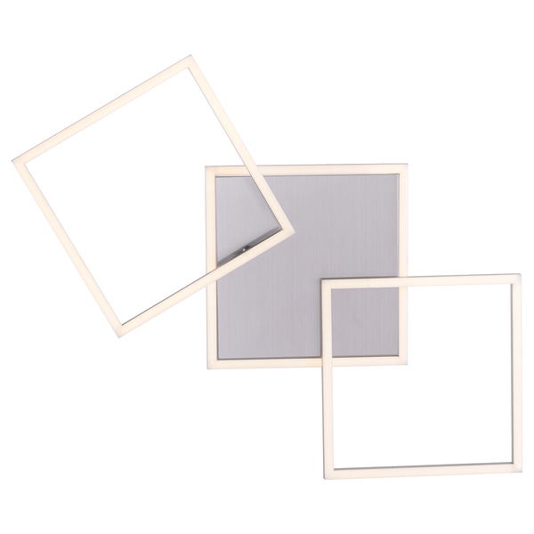 LED-Deckenleuchte Iven II - Polycarbonat / Aluminium - 3-flammig
