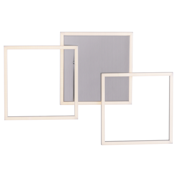 LED-Deckenleuchte Iven II - Polycarbonat / Aluminium - 3-flammig