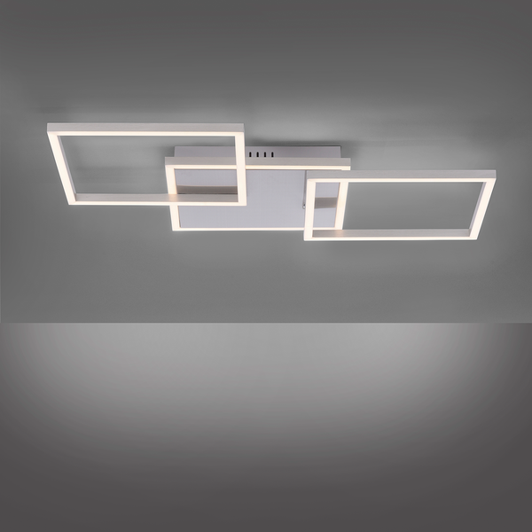 LED-Deckenleuchte Iven II - Polycarbonat / Aluminium - 3-flammig