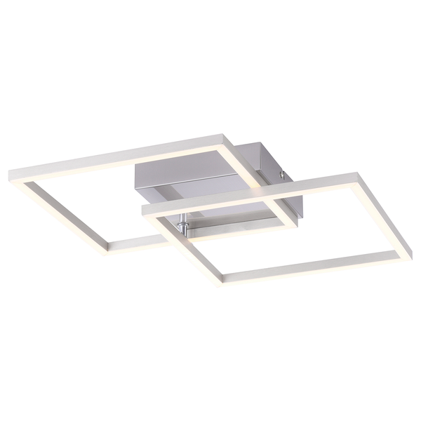 LED-Deckenleuchte Iven I - Polycarbonat / Aluminium - 2-flammig