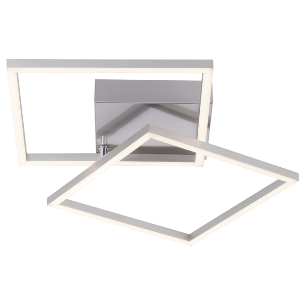 LED-Deckenleuchte Iven I - Polycarbonat / Aluminium - 2-flammig