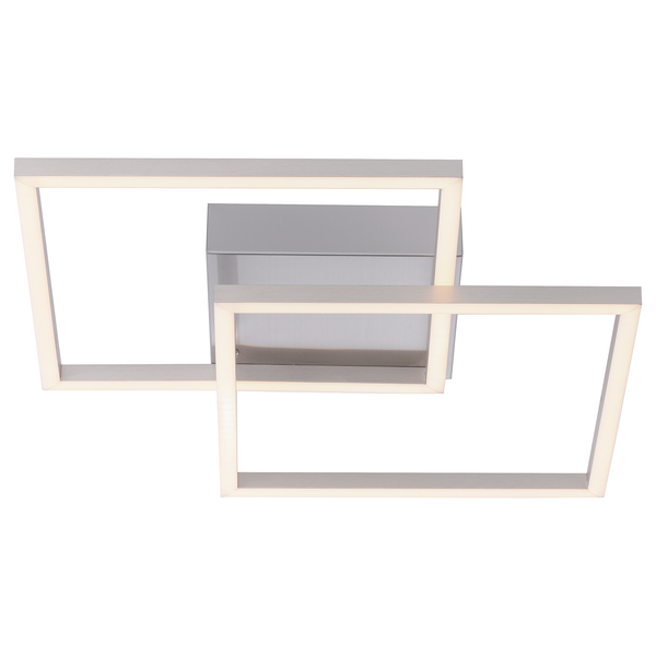 LED-Deckenleuchte Iven I - Polycarbonat / Aluminium - 2-flammig