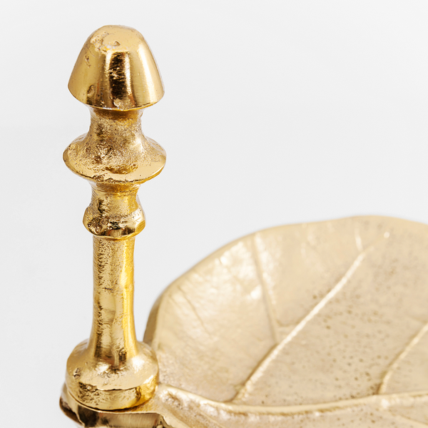 Deko Etagere Leaf Gold - Gold - Metall