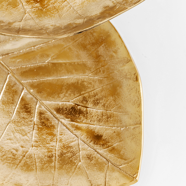 Deko Etagere Leaf Gold - Gold - Metall