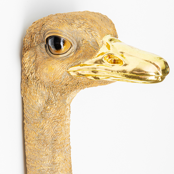 Wandschmuck Ostrich - Gold - Stein