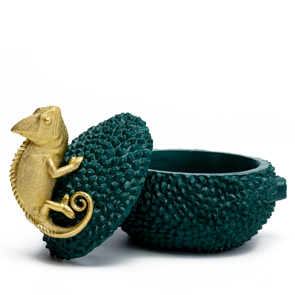 Deko Dose Chameleon I - Gold - Stein