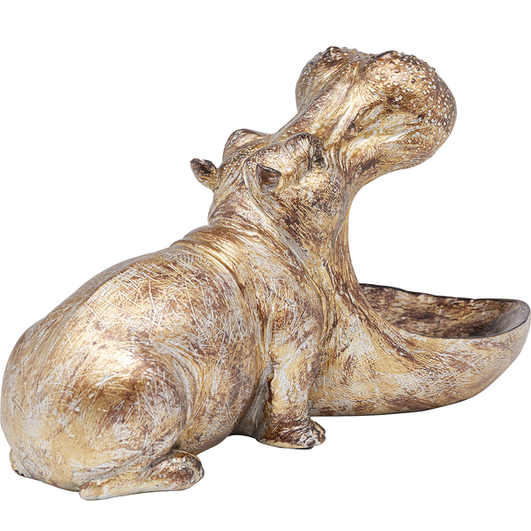 Deko Figur Hungry Hippo - Braun - Stein
