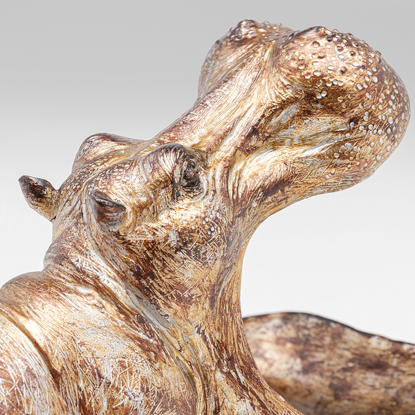 Deko Figur Hungry Hippo - Braun - Stein