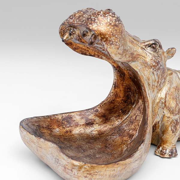 Deko Figur Hungry Hippo - Braun - Stein