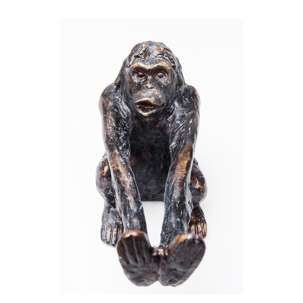 Buchstütze Monkey (2-teilig) - Schwarz - Stein