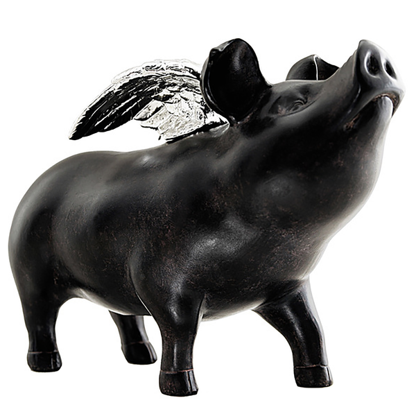 Spardose Rockstar Pig - Schwarz - Stein