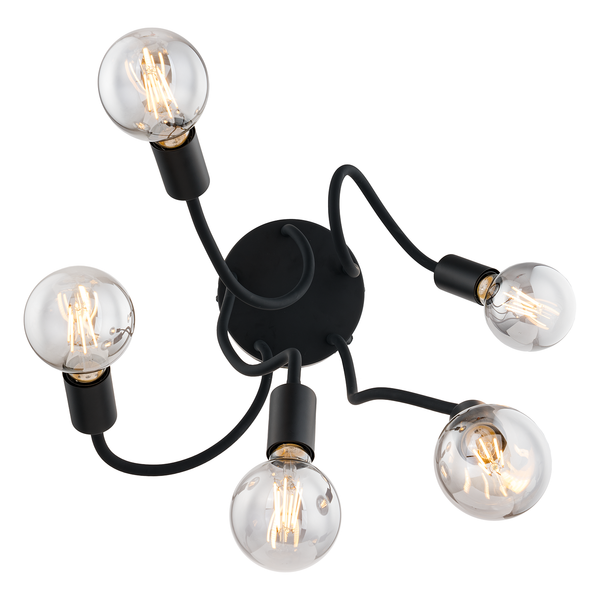 Deckenleuchte Lysaa I - Eisen - 5-flammig