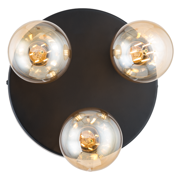 Deckenleuchte Lysaa III - Eisen - 3-flammig