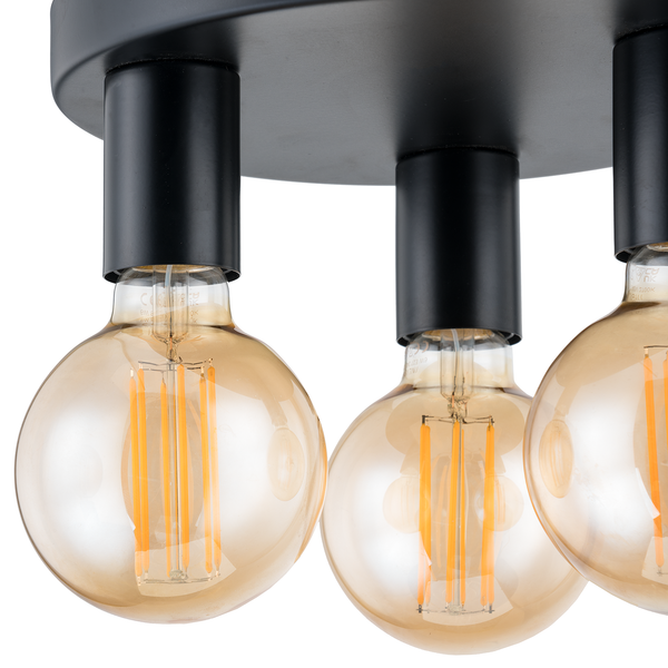 Deckenleuchte Lysaa III - Eisen - 3-flammig