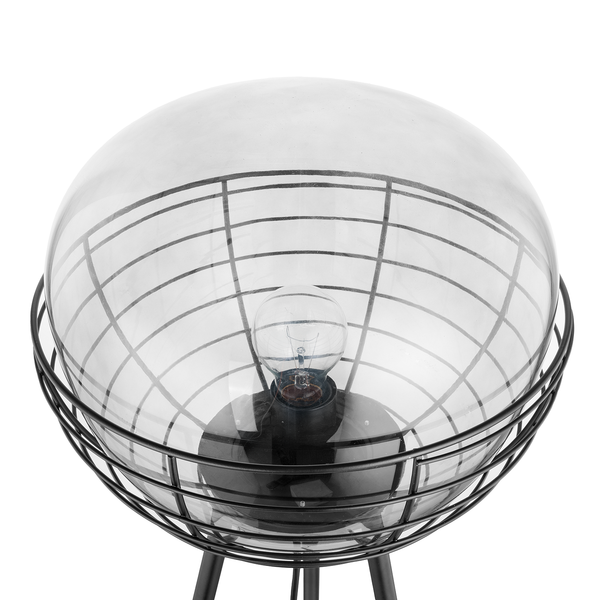 Tischleuchte Malle - Rauchglas / Eisen - 1-flammig