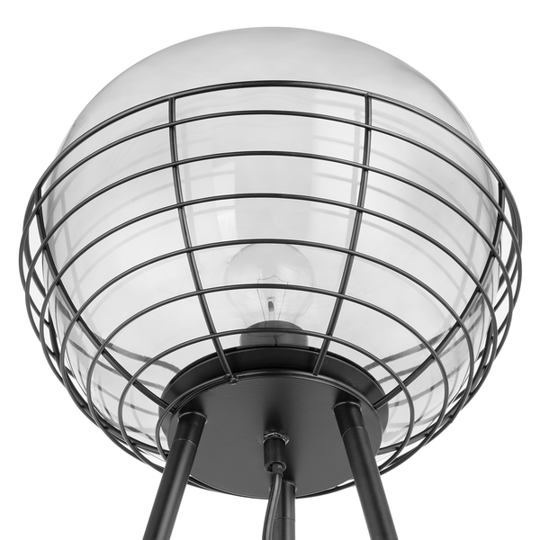 Tischleuchte Malle - Rauchglas / Eisen - 1-flammig