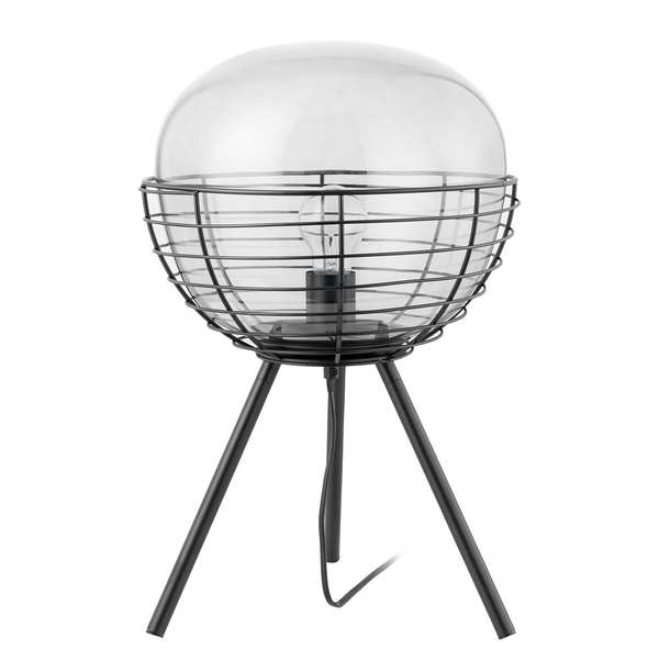Tischleuchte Malle - Rauchglas / Eisen - 1-flammig