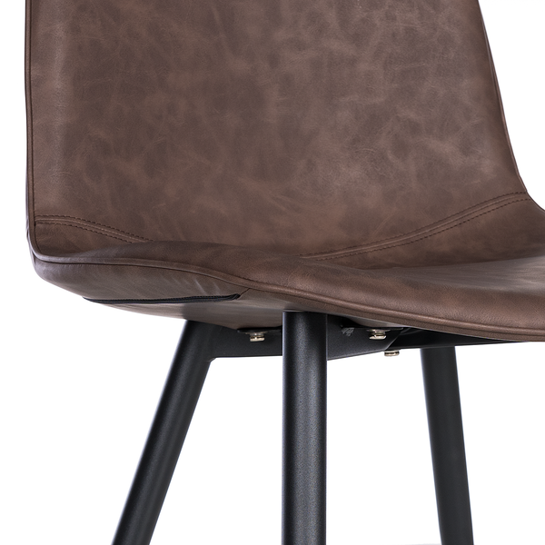 Polsterstuhl Capra 2er-Set - Braun
