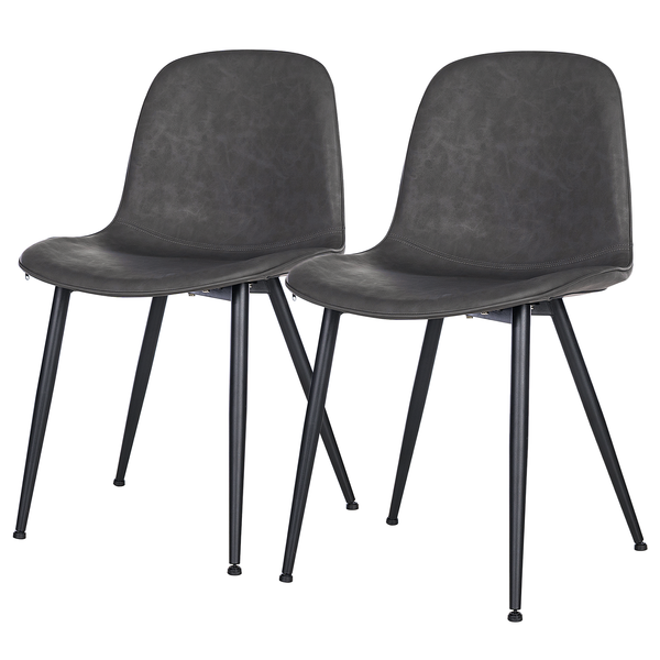 Polsterstuhl Capra 2er-Set - Anthrazit