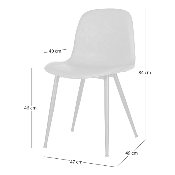 Polsterstuhl Capra 2er-Set - Anthrazit
