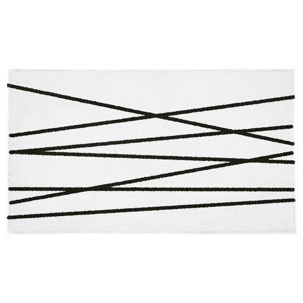 Badteppich Tira - Polyacryl - Weiß - 60 x 100 cm