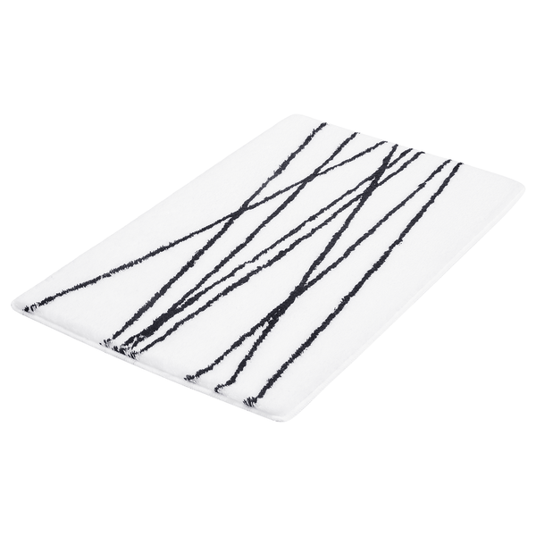 Badteppich Tira - Polyacryl - Weiß - 60 x 100 cm