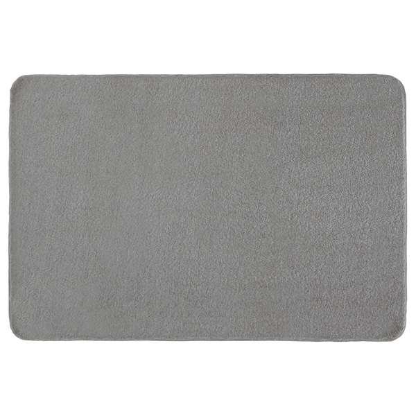 Badteppich Cecil - Polyester - Silber / Grau - 70 x 120 cm